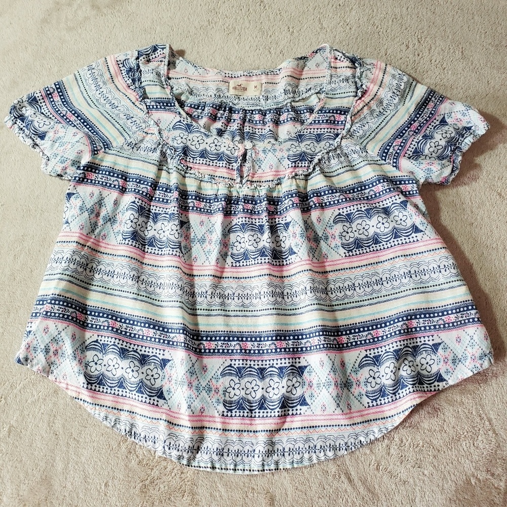 Hollister Boho Hippie Flowy Festival Top
